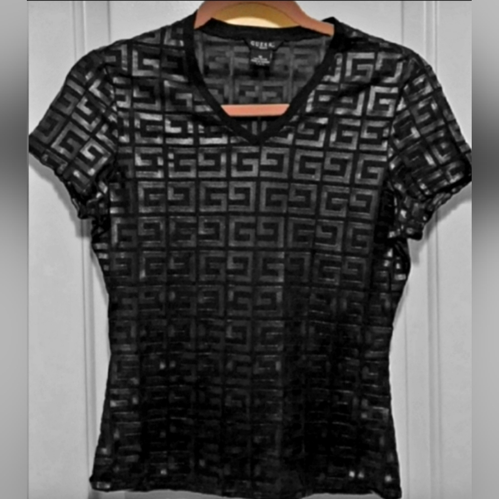 Chico's Black Graphic Short Sleeve Tee